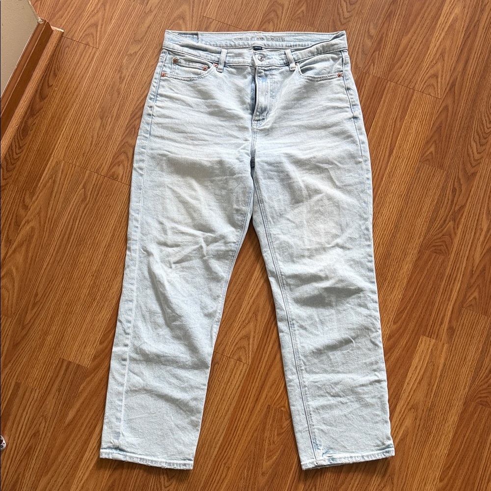 American Eagle Jeans size 6 Short. Super High Rise Straight Leg